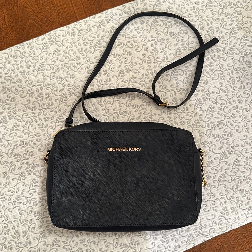 Michael Kors navy blue cross body